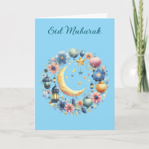 Ramadan Kareem & Eid Mubarak Customized Greeting  Card