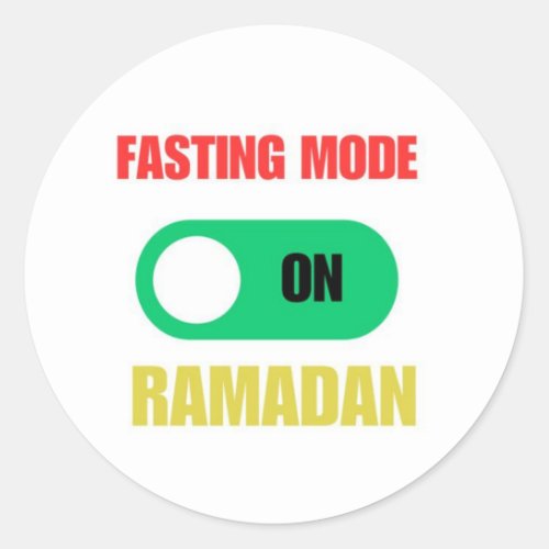 Ramadan Kareem _Eid Mubarak _ Happy Eid Classic Round Sticker