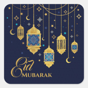 Ramadan Kareem -Eid Mubarak - Happy Eid Square Sticker