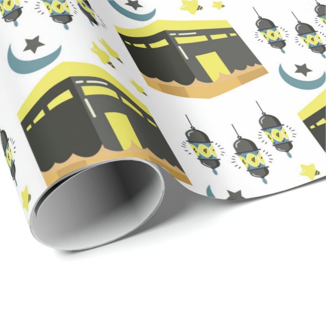 Ramadan Kareem Eid Mubarak Muslim Islamic Wrapping Paper (Roll Corner)