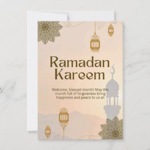 Ramadan Kareem Elegant Islamic Greeting Card – Gol