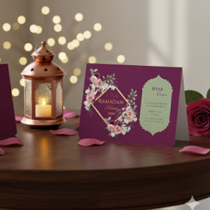 Ramadan Kareem Floral Folded Invitation Card 2026