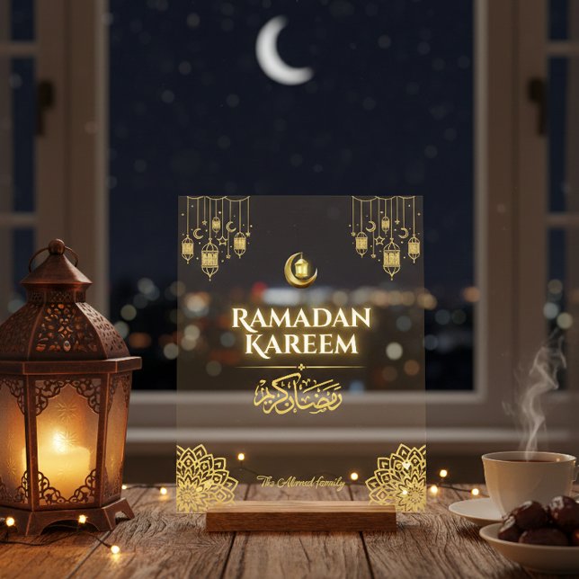 Ramadan Kareem Gold Islamic Acrylic Sign Personali (Creator Uploaded)