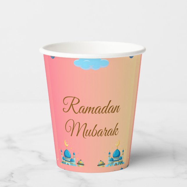 Ramadan Kareem Greeting Paper Cups (Front)