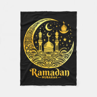 Ramadan Kareem Happy Fasting Ramadan Mubarak Islam Fleece Blanket