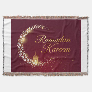 Ramadan Kareem holiday Personalized Card Throw Blanket