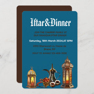  Ramadan Kareem Iftar Dinner party celebration Invitation