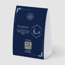 Ramadan Kareem Iftar QR Code Table Sign | Custom 