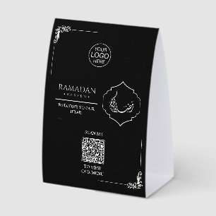 Ramadan Kareem Iftar QR Code Table Sign Custom