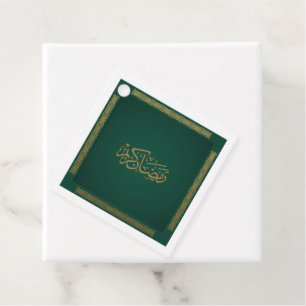 Ramadan Kareem in Green Favor Tags