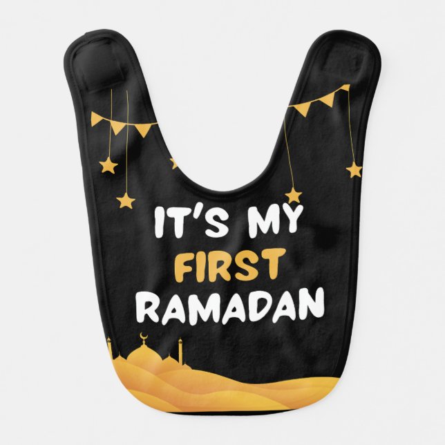 ramadan kareem it is my first islam for Muslim  Baby Bib (Front)