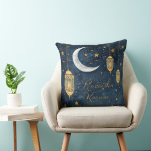 Ramadan Kareem Lantern & Moon Pillow