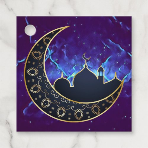 Ramadan Kareem Moon And Mosque Favor Tags