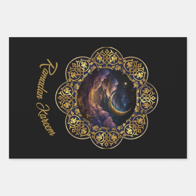 RAMADAN KAREEM MUBARAK 2026 EID MUBARAK WRAPPING PAPER SHEETS (Front)