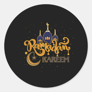 Ramadan Kareem Mubarak Fasting Classic Round Sticker