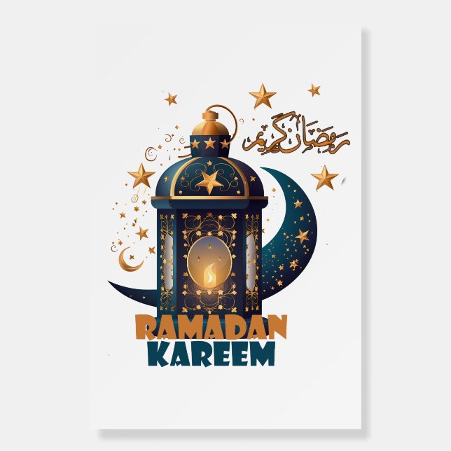 Ramadan Kareem Mubarak Lantern ramadan 2024  Foam Board (Front)