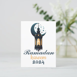 Ramadan Kareem Mubarak Lantern ramadan 2024 Holiday Postcard