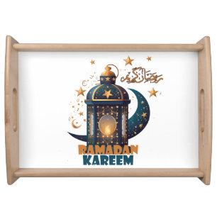 Ramadan Kareem Mubarak Lantern ramadan 2024 Serving Tray