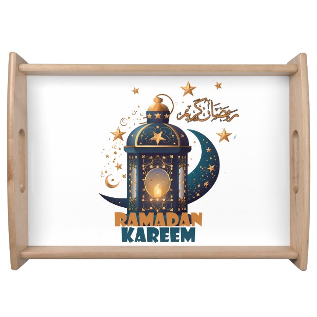 Ramadan Kareem Mubarak Lantern ramadan 2024  Serving Tray (Front)
