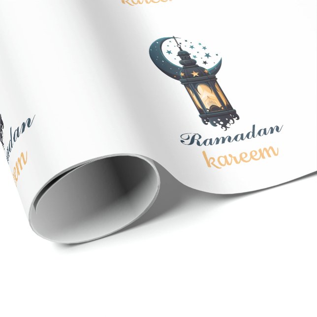 Ramadan Kareem Mubarak Lantern ramadan 2024 Wrapping Paper (Roll Corner)