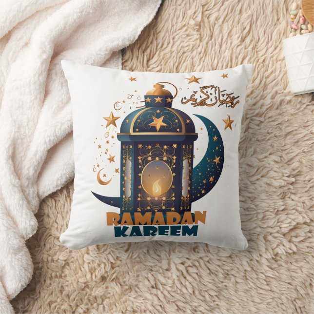 Ramadan Kareem Mubarak Lantern Ramadan 2026 Throw Pillow (Blanket)