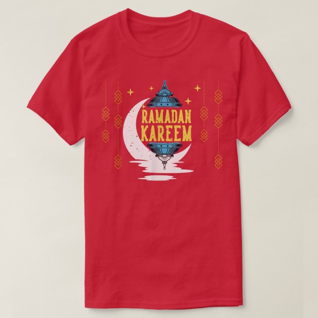 Ramadan Kareem Muslims Eid Ramadan Lantern lights  T-Shirt (Design Front)