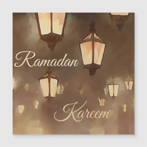 Ramadan Kareem _  painting  magnetic  card 