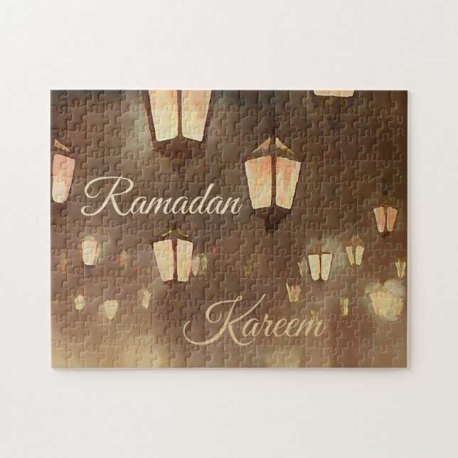 Ramadan Kareem -  painting with lampards Jigsaw Puzzle (Horizontal)