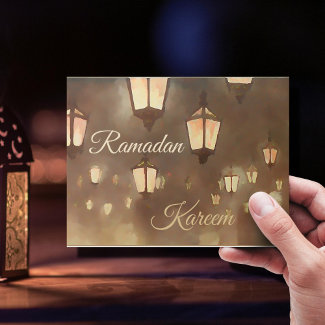 Ramadan Kareem -  painting with lampards
