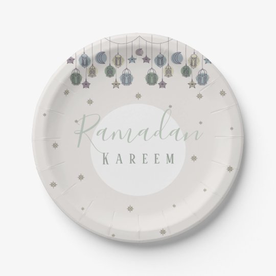 Ramadan Kareem paper plate for the holy month