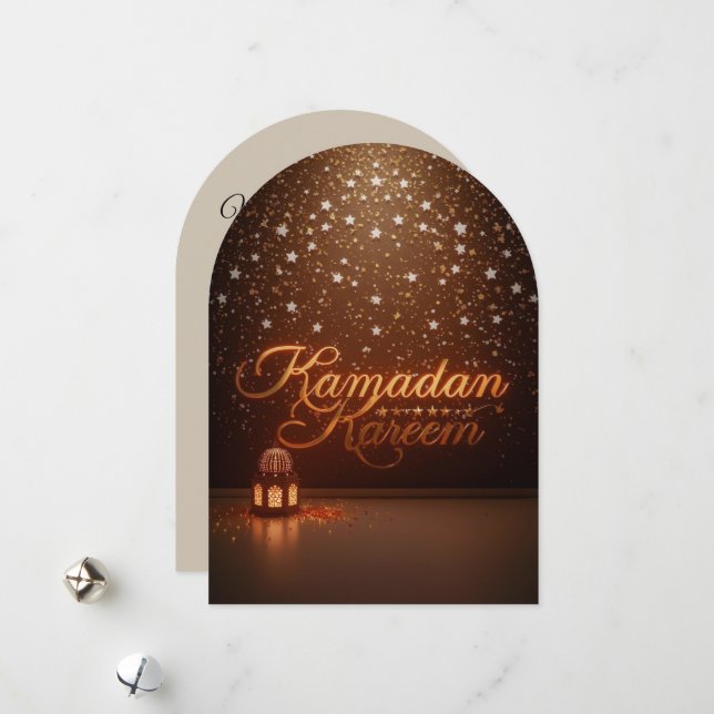 Ramadan Kareem Personalized Holiday  Card (Front/Back In Situ)