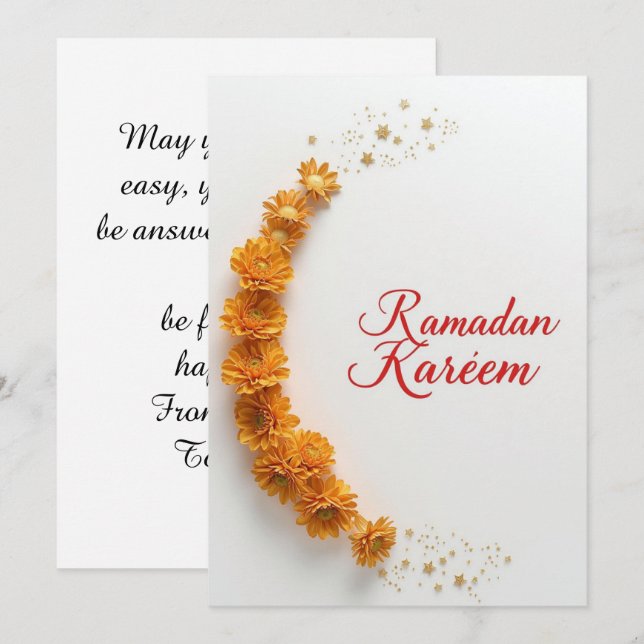 Ramadan Kareem Personalized Holiday  Card (Front/Back)
