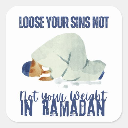 Ramadan Kareem Pray Square Sticker