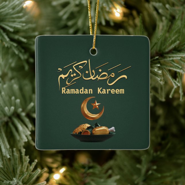 Ramadan Kareem Ramadan Mubarak Ceramic Ornament (Tree)