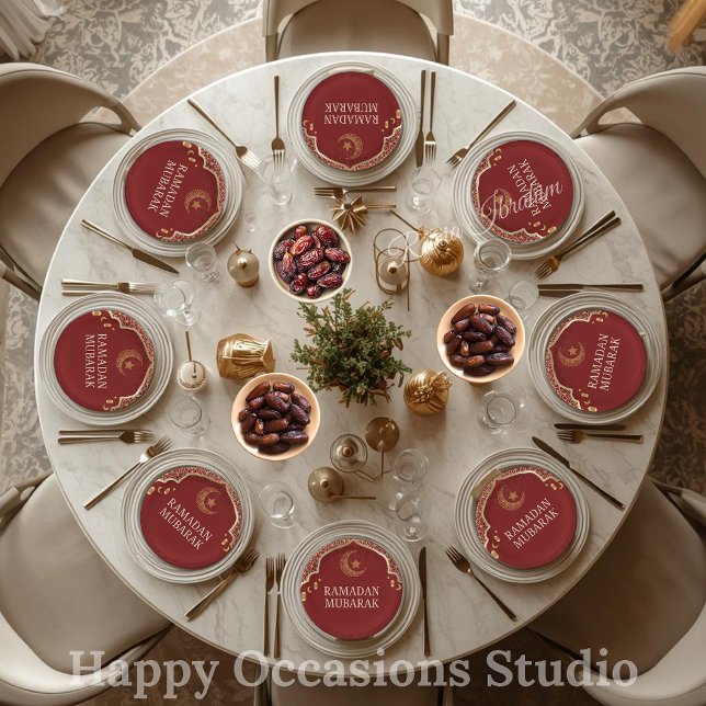 Ramadan Kareem Ramadan Mubarak Paper Plates (Creator Uploaded)
