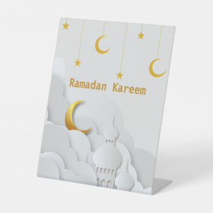 Ramadan Kareem Ramadan Mubarak Pedestal Sign