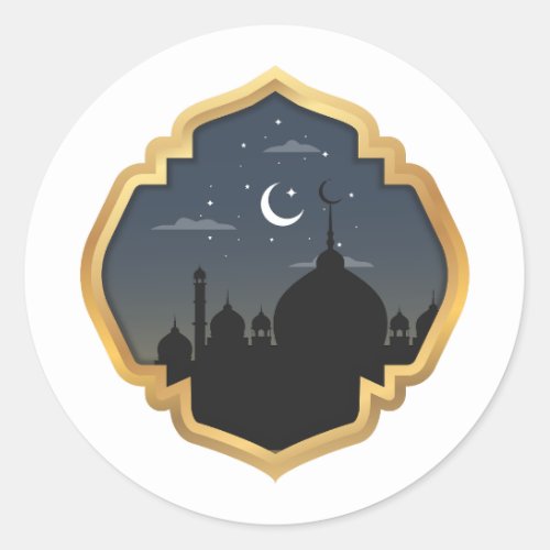 Ramadan Kareem Round Sticker Glossy Classic Round Classic Round Sticker
