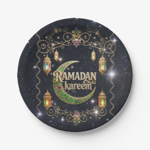 Ramadan Kareem shiny sky Paper Plates