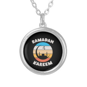 ramadan kareem silver plated necklace