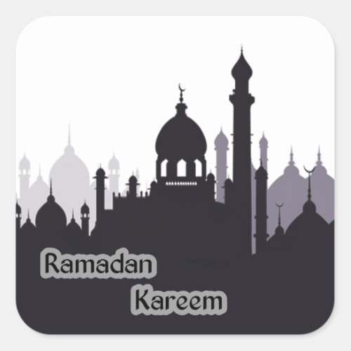 ramadan kareem square sticker