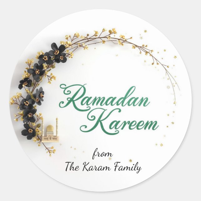 Ramadan Kareem theme gift Sticker for celebration (Front)