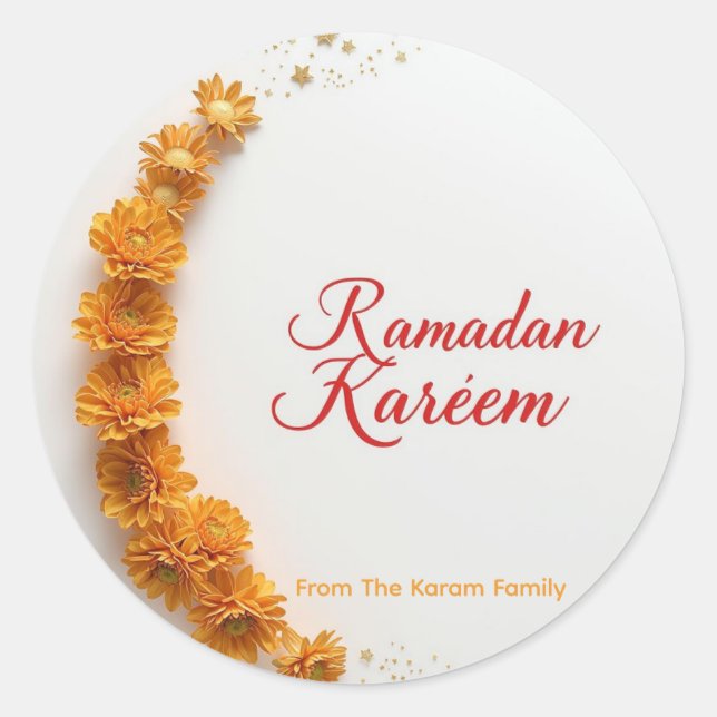 Ramadan Kareem theme gift Sticker for celebration (Front)