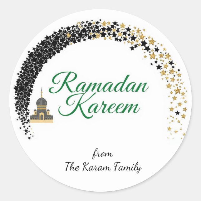 Ramadan Kareem theme gift Sticker for celebration (Front)