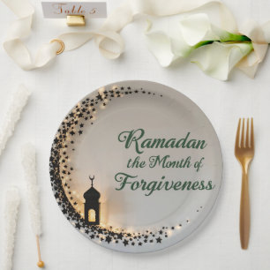 Ramadan Kareem theme gift Tag for celebration Paper Plates