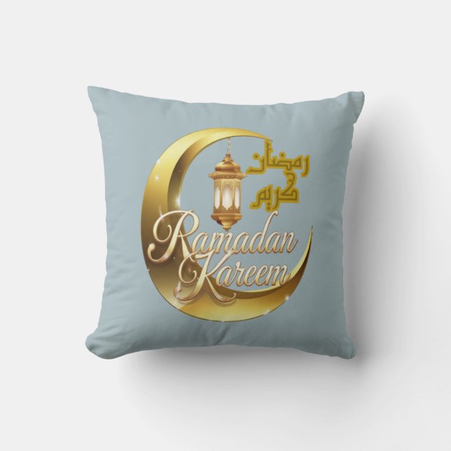 Ramadan Kareem Throw Pillow (Front)