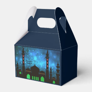 Ramadan Kareem Typography Islamic Crescent Text Favor Boxes