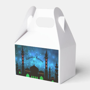 Ramadan Kareem Typography Islamic Crescent Text Favor Boxes