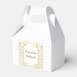 Ramadan Kareem Typography Islamic Crescent Text Favor Boxes