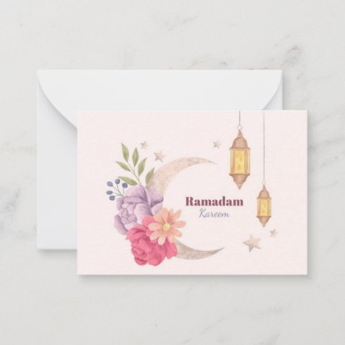  Ramadan Kareem Watercolor  Note Card