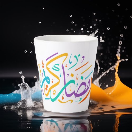 Ramadan Karim Islamic Arabic Calligraphy Font Art Latte Mug